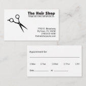 Hair Barber schoonheidsspecialistenkaarten Visitekaartje (Voorkant / Achterkant)