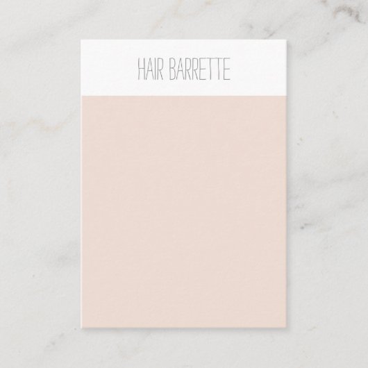 Hair Barrette Pins Display Kaart Visitekaartje (Voorkant)