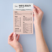 Hair Beauty Body Wax Manicure Pedicure Roze Grijs Flyer (Hand)