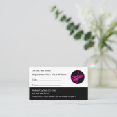 Hair Beauty Salon Appointment Visitekaartjes Afsprakenkaartje (Staand voorkant)