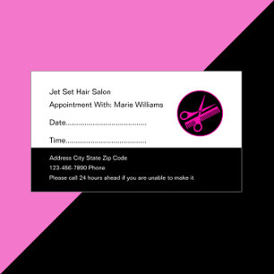 Hair Beauty Salon Appointment Visitekaartjes Afsprakenkaartje