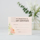 Hair Beauty Salon Gift Certificate Sjabloon (Staand voorkant)