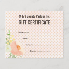 Hair Beauty Salon Gift Certificate Sjabloon Flyer