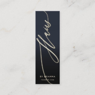 Hair Beauty Salon Haarstylist Gold Script Mini Visitekaartje