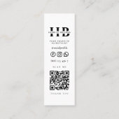 Hair Beauty Salon Haarstylist Gold Script Mini Visitekaartje (Achterkant)