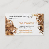 Hair Beauty Salon Hairdresser Visitekaartje (Achterkant)