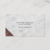 Hair Beauty Salon Logo | Marmer en hout Visitekaartje (Achterkant)