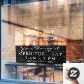 Hair Beauty Salon Open Window Sign. Raamsticker (Cafe Raam)