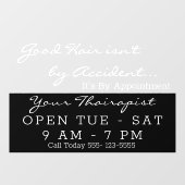 Hair Beauty Salon Open Window Sign. Raamsticker (Vel)