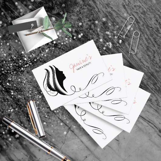Hair & Beauty Silhouette Black ID873 Visitekaartje