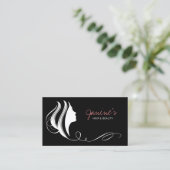 Hair & Beauty Silhouette White ID873 Visitekaartje (Staand voorkant)