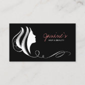 Hair & Beauty Silhouette White ID873 Visitekaartje (Voorkant)