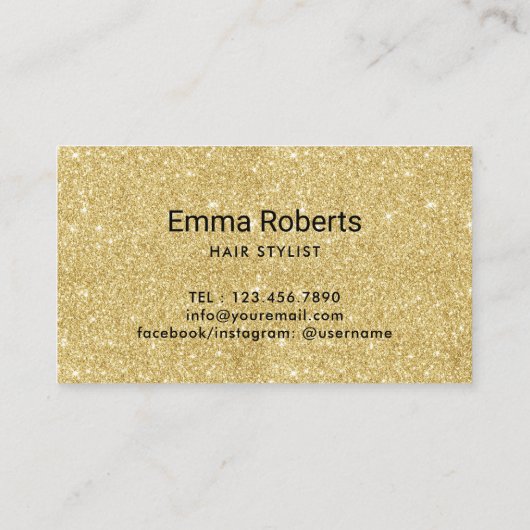 Hair Blow Dry Bar Modern Gold Salon Loyalty (Achterkant)