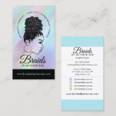 Hair Braider Braid Stylist Beautician Salon Visitekaartje (Voorkant / Achterkant)