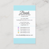 Hair Braider Braid Stylist Beautician Salon Visitekaartje (Achterkant)