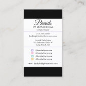 Hair Braider | Braid Stylist | Hair Salon Holo Visitekaartje (Achterkant)