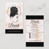 Hair Braider Braiding Salon Braid Stylist Busines Visitekaartje (Voorkant / Achterkant)