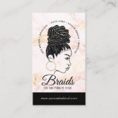 Hair Braider Braiding Salon Braid Stylist Busines Visitekaartje (Voorkant)