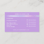 Hair Braider Braiding Stylist Salon Holographic Visitekaartje (Achterkant)