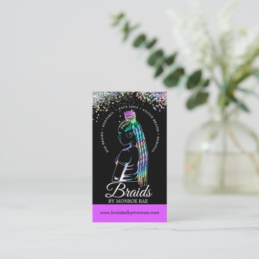 Hair Braider - Braids - Braiding - Stylist - Salon Visitekaartje (Staand voorkant)