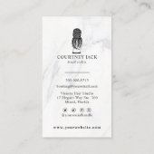 Hair Braider Braids Haarstylist Luxe Marble  Visitekaartje (Achterkant)