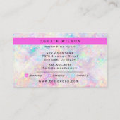 Hair Braider Salon Stylist Modern Holographic  Visitekaartje (Achterkant)