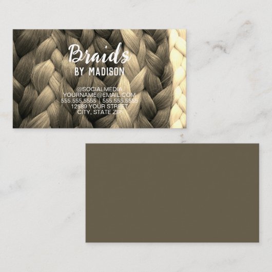 Hair Braider Visitekaartje (Voorkant / Achterkant)