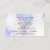 Hair Braiding Braider Stylist Pastel Clouds Visitekaartje (Achterkant)