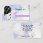 Hair Braiding Braider Stylist Pastel Clouds Visitekaartje (Voorkant / Achterkant)