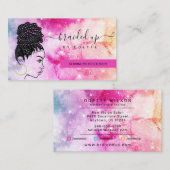 Hair Braiding Braider Stylist Waterverf Galaxy Visitekaartje (Voorkant / Achterkant)