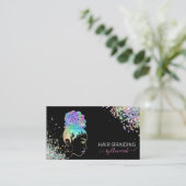 Hair Braiding Stylist Braid Salon Holographic  Visitekaartje (Staand voorkant)