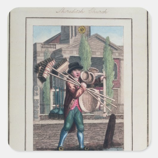 Hair Brooms, Shoreditch Church Vierkante Sticker (Voorkant)