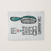 Hair Brush Contract Jigzaag Puzzle - Funny Beauty Legpuzzel (Horizontaal)