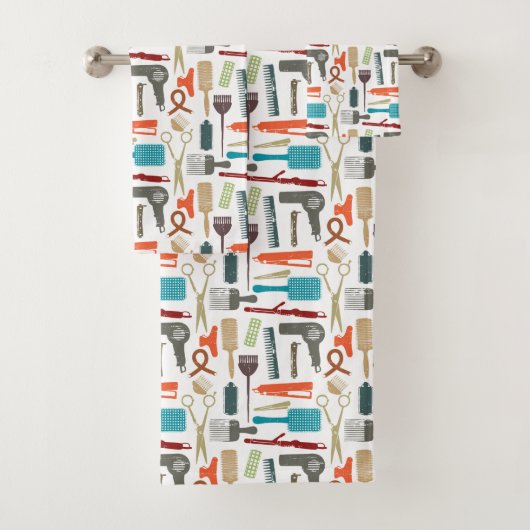 Hair Care Patroon Bad Handdoek (Insitu)
