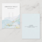 Hair Clip Display Kaart · Pastel Waterverf Natuur Visitekaartje (Voorkant / Achterkant)