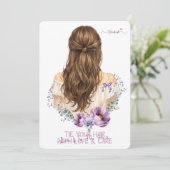 Hair Clip & Scrunchie Display Card  Floral Boutiqe Feestdagenkaart (Staand voorkant)