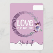 Hair Clip & Scrunchie Display Card  Floral Boutiqe Feestdagenkaart (Achterkant)