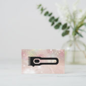 Hair Clipper | Barber | Star Dust Glow Bokeh Visitekaartje (Staand voorkant)