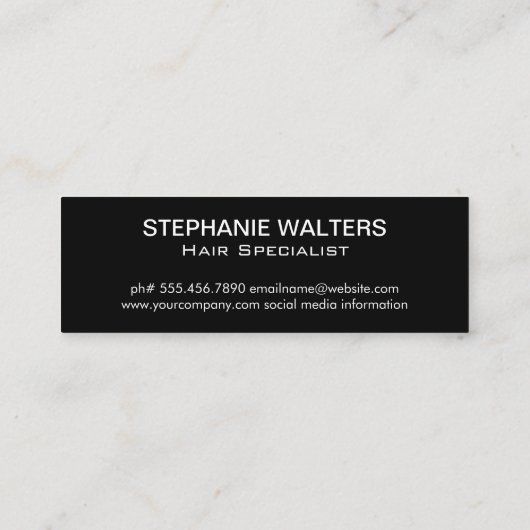 Hair Clipper | Salon Scissors Mini Visitekaartje (Achterkant)