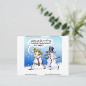 Hair Club for Snowmen Funny Kerstmis Feestdagenkaart (Staand voorkant)