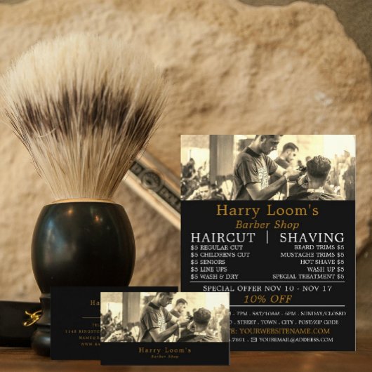 Hair Cut, Mannen Barbers Adverteren Flyer