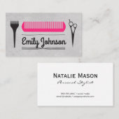 Hair Cut Roze Kam Salon Stylist Visitekaartje (Voorkant / Achterkant)