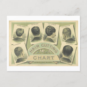  Hair Cutting Chart Advertentie Briefkaart