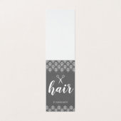 Hair Damask (grijs) Visitekaartje (Buitenkant ongevouwen)