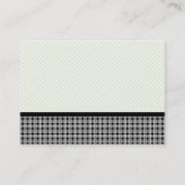 Hair Designer Haarstylist Black Gingham Patronen Visitekaartje (Achterkant)