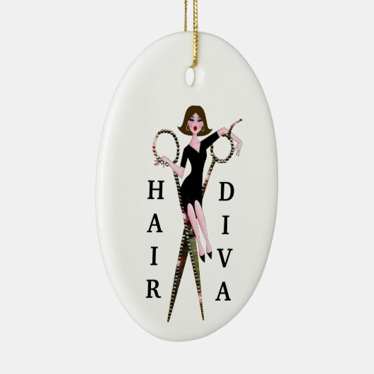 "Hair Diva" keramisch Ornament (Rechts)