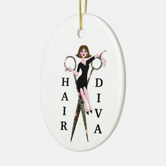"Hair Diva" keramisch Ornament (Links)
