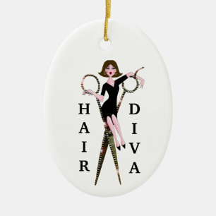 "Hair Diva" keramisch Ornament