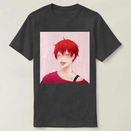 Hair Down Tendou Satori Pink bg T-shirt (Design voorkant)