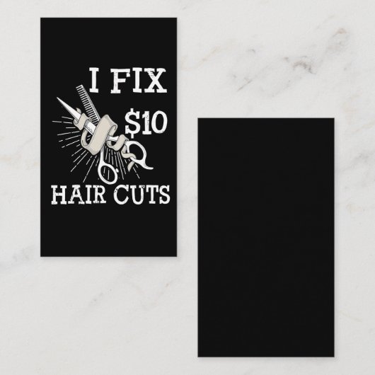Hair Dresser Barber Hair Stylist Gift Salon Owner Visitekaartje (Voorkant / Achterkant)